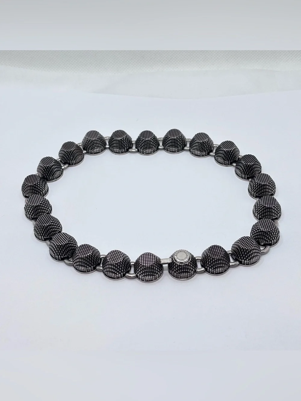 Balenciaga Silver Cagole Choker Necklace